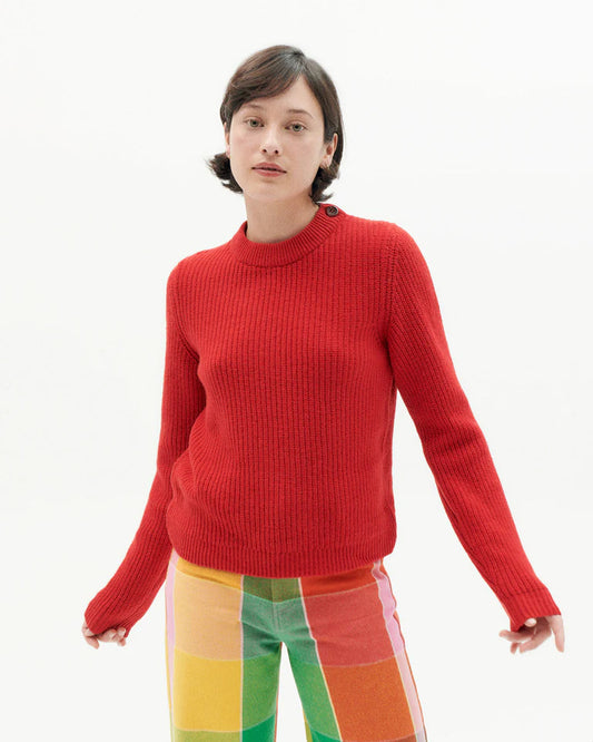 THINKING MU Hera Sweater Red