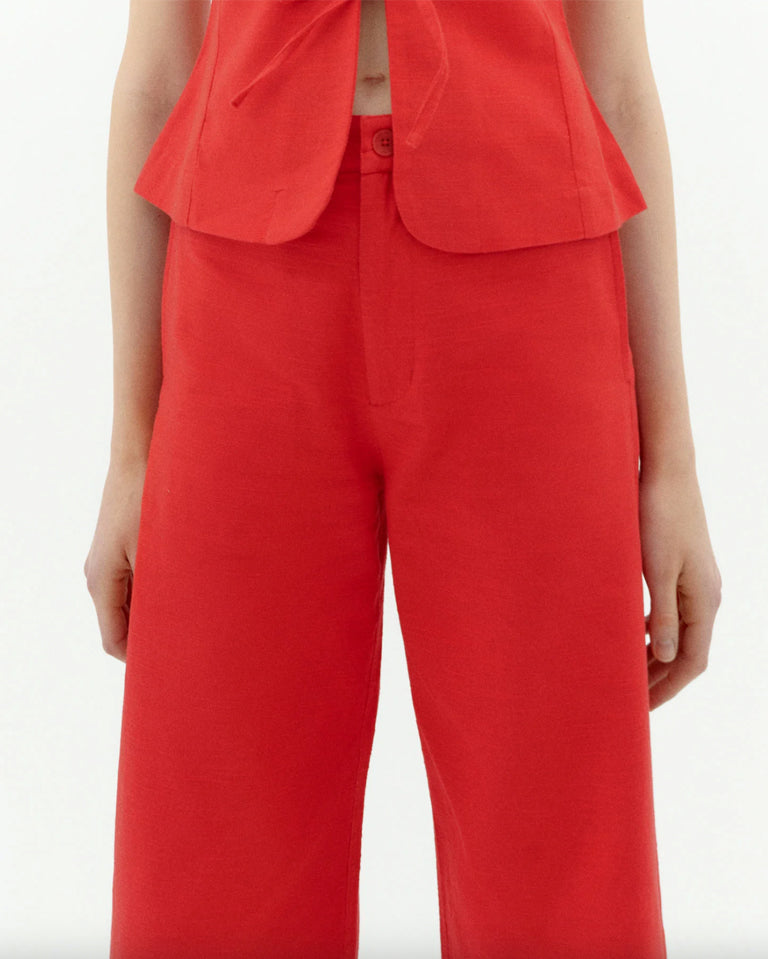 THINKING MU Red Karina Pants