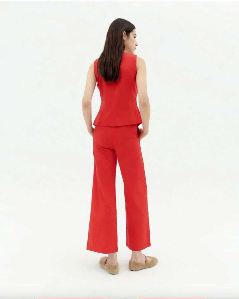 THINKING MU Red Karina Pants