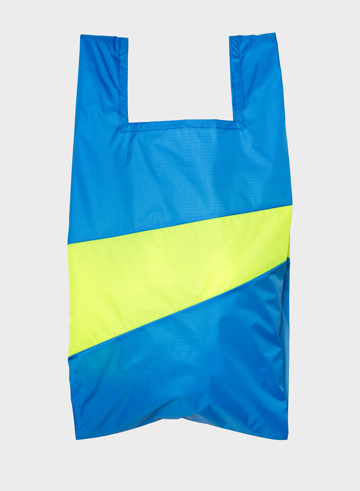 SUSAN BIJL Wave & Fluo Yellow Large Shopping Bag