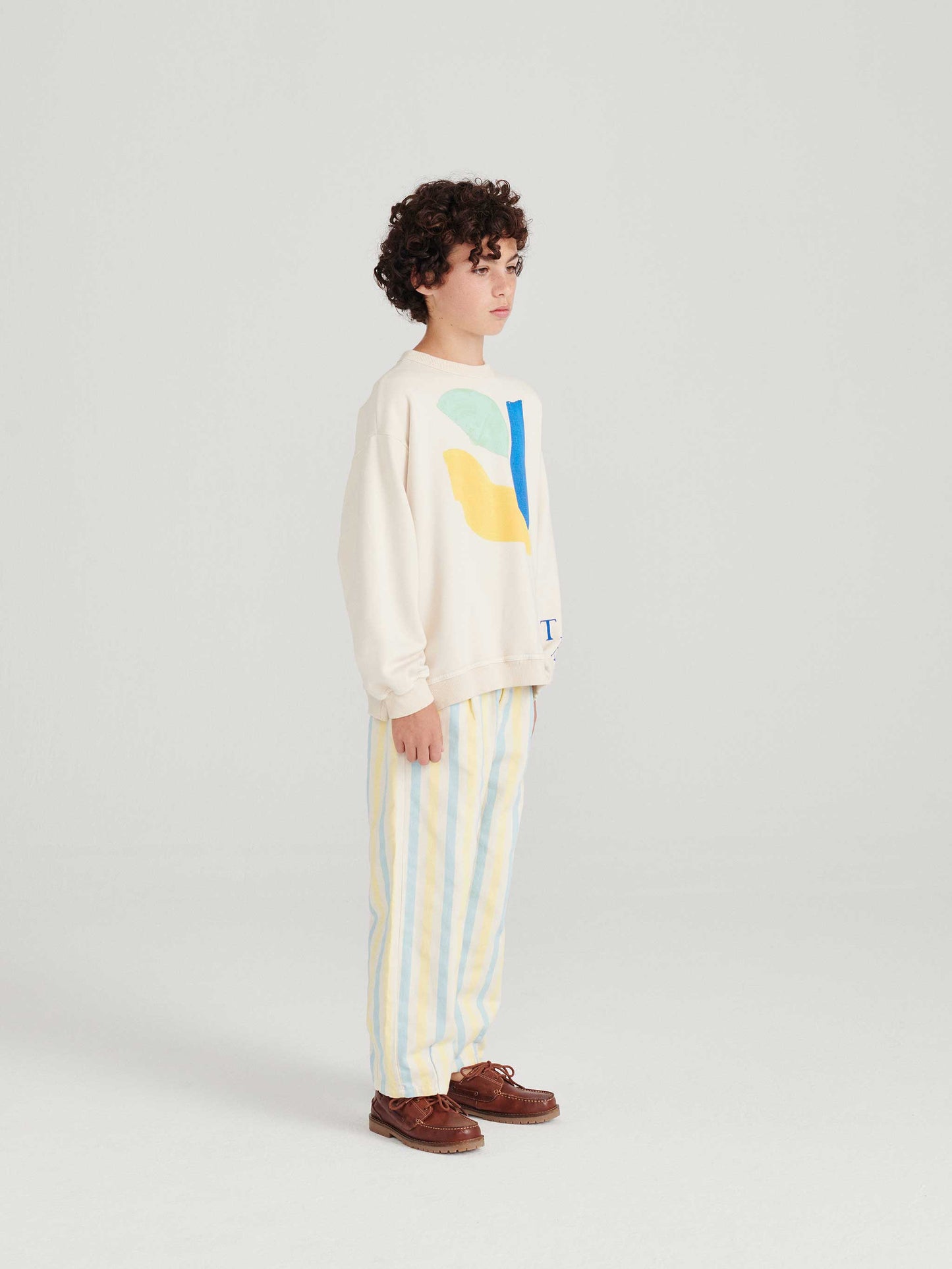 TRUE ARTIST Papier Collé Bleu Sweatshirt