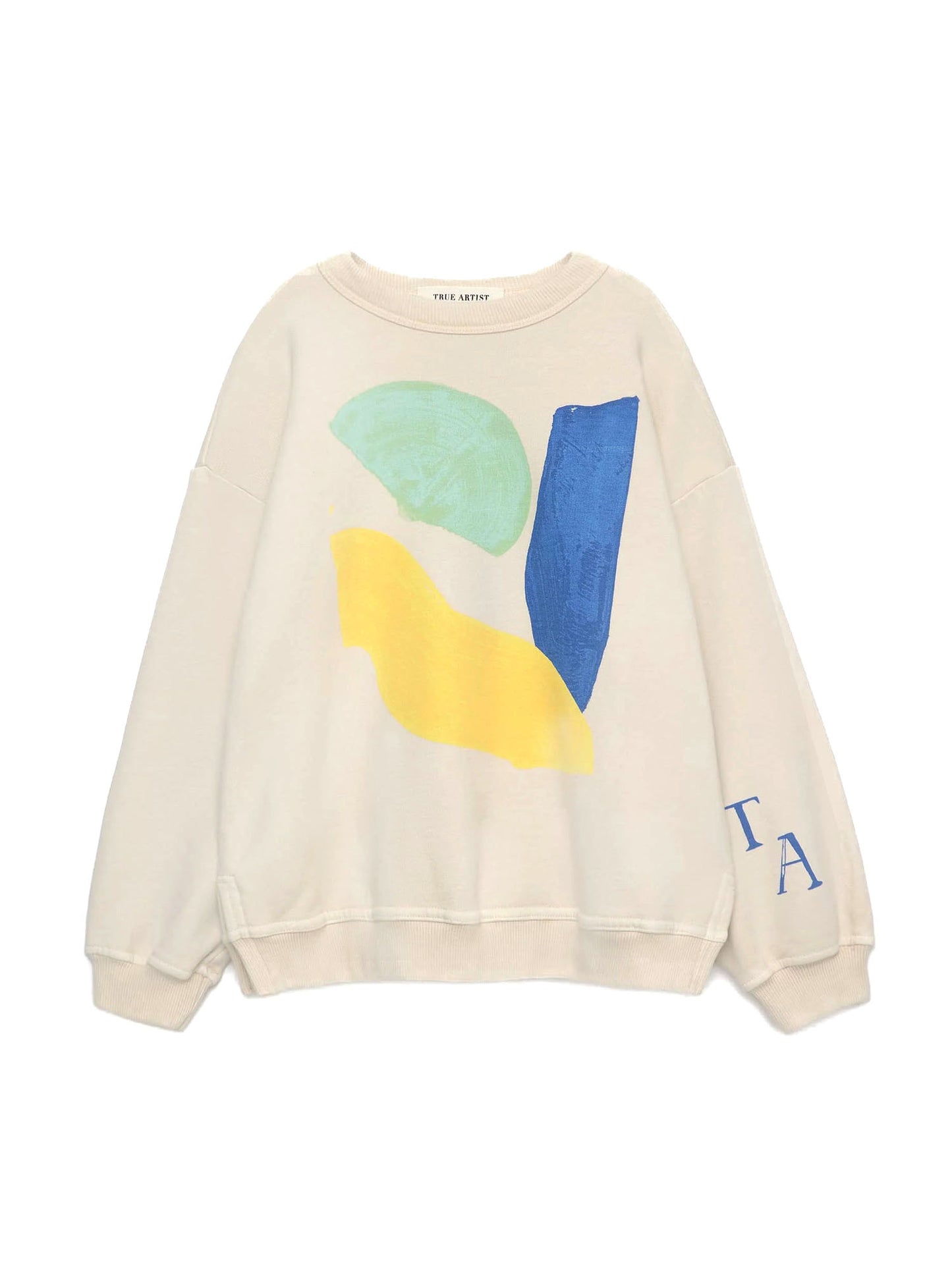 TRUE ARTIST Papier Collé Bleu Sweatshirt