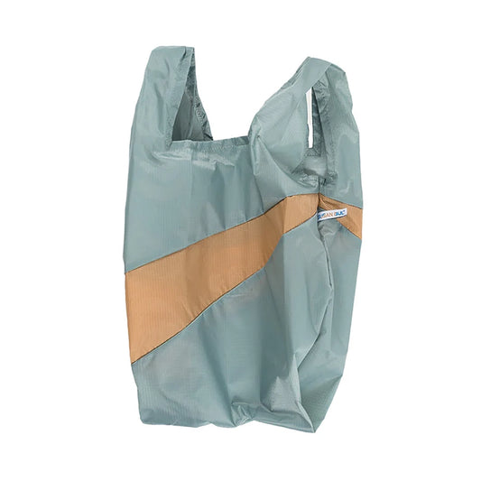 SUSAN BIJL Grey & Camel Medium Shopping Bag