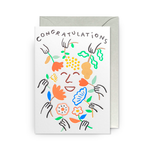 MARIE ASSÉNAT Congrats Flowers Card