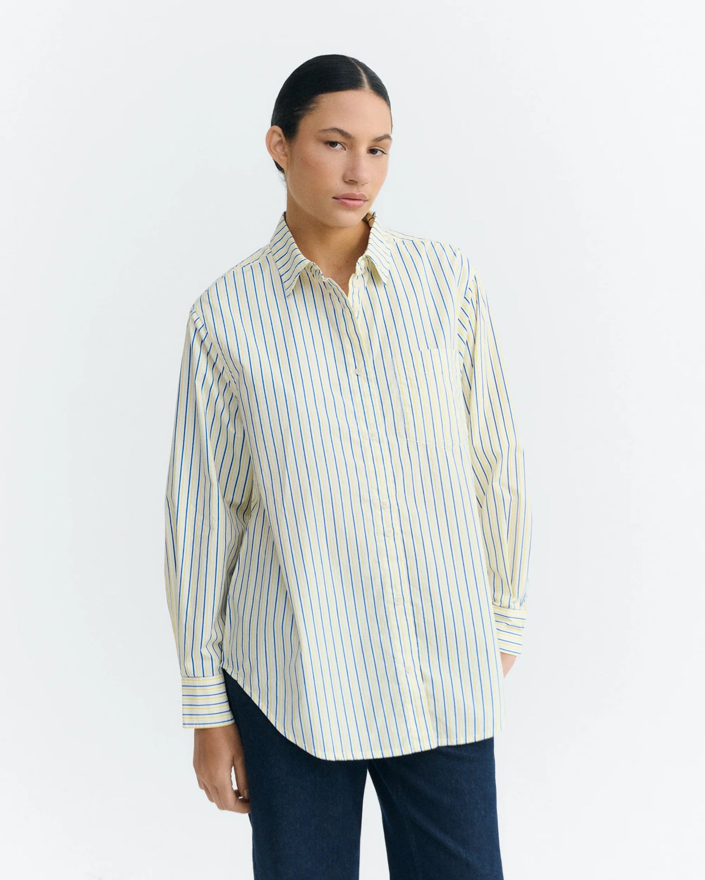 THINKING MU Colliure Stripes Odelia Shirt
