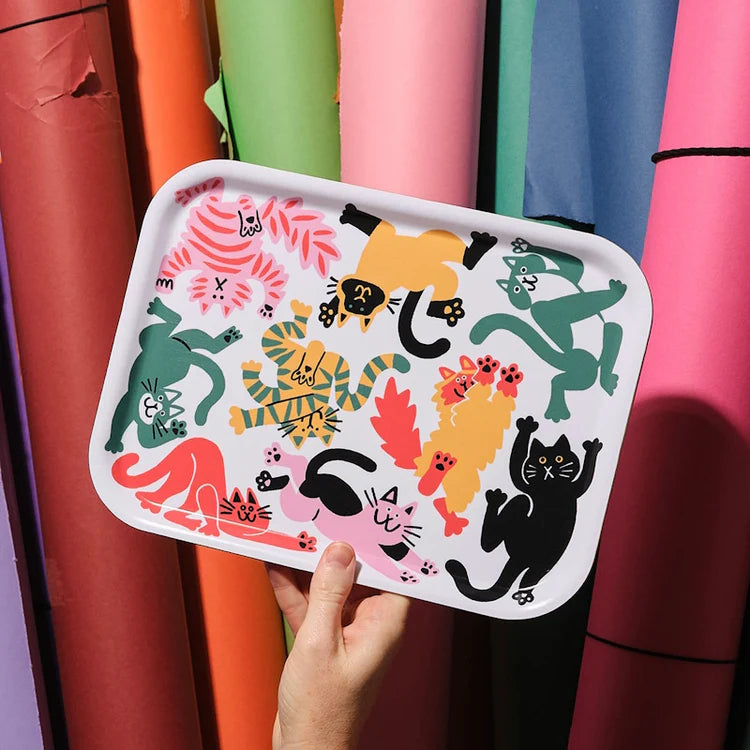 CARI VANDER YACHT Rectangle Cats Tray