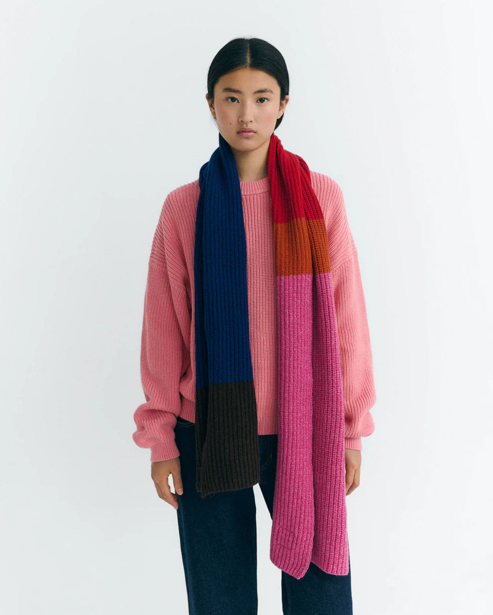 THINKING MU Ghede Scarf Pink