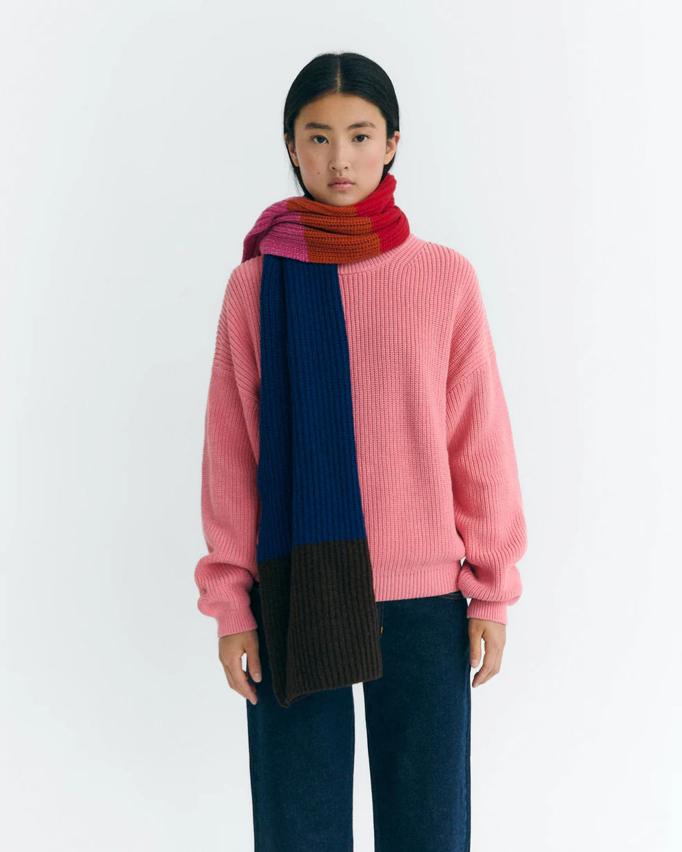 THINKING MU Ghede Scarf Pink