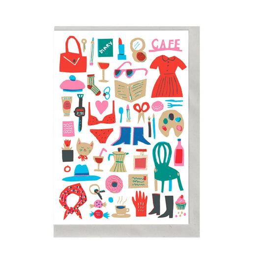 THE PRINTED PEANUT Cafe Collection Card