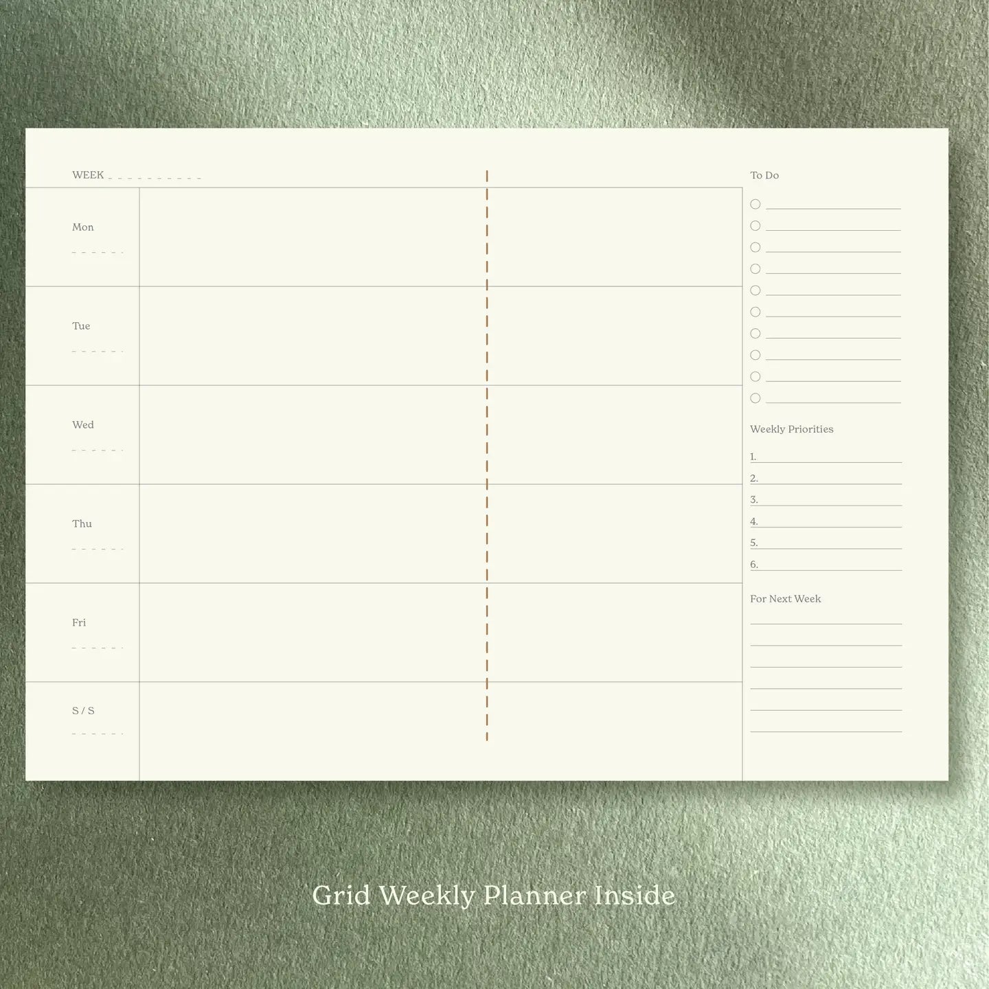FIN STUDIO Grid Weekly Planner