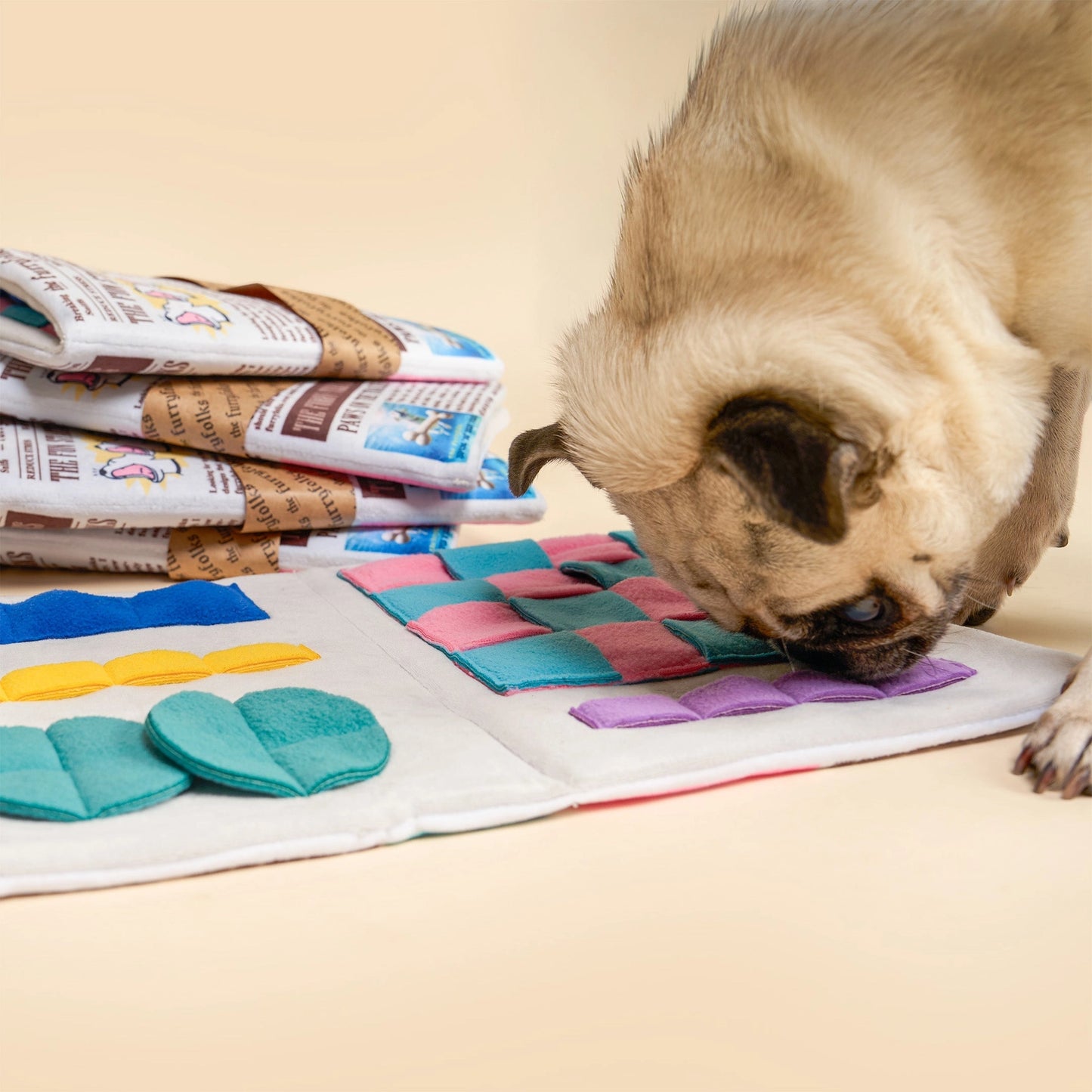 FURRY FOLKS Newspaper Nosework Toy
