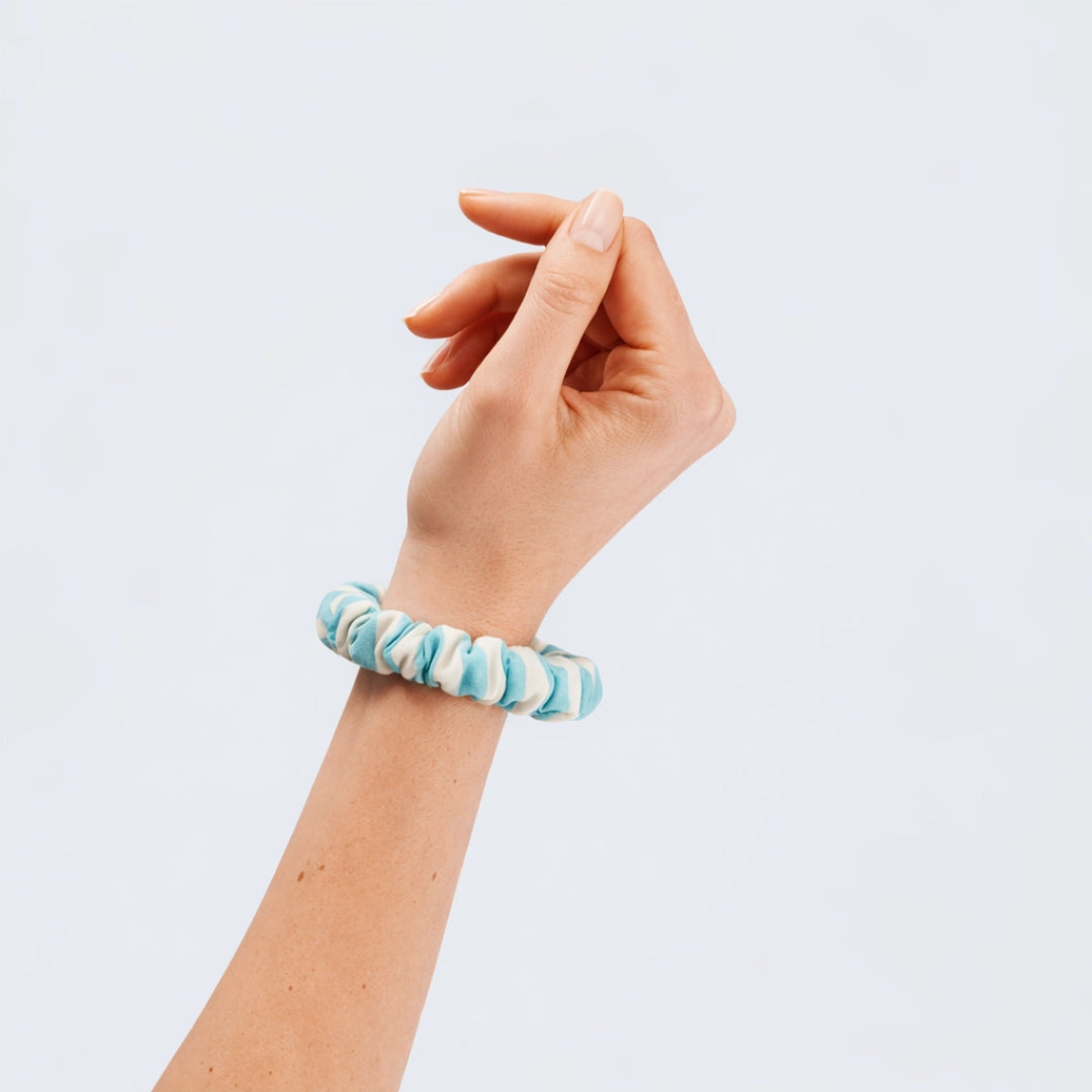 HERR & FRAU HEMPEL Turquoise Stripe Hair Tie