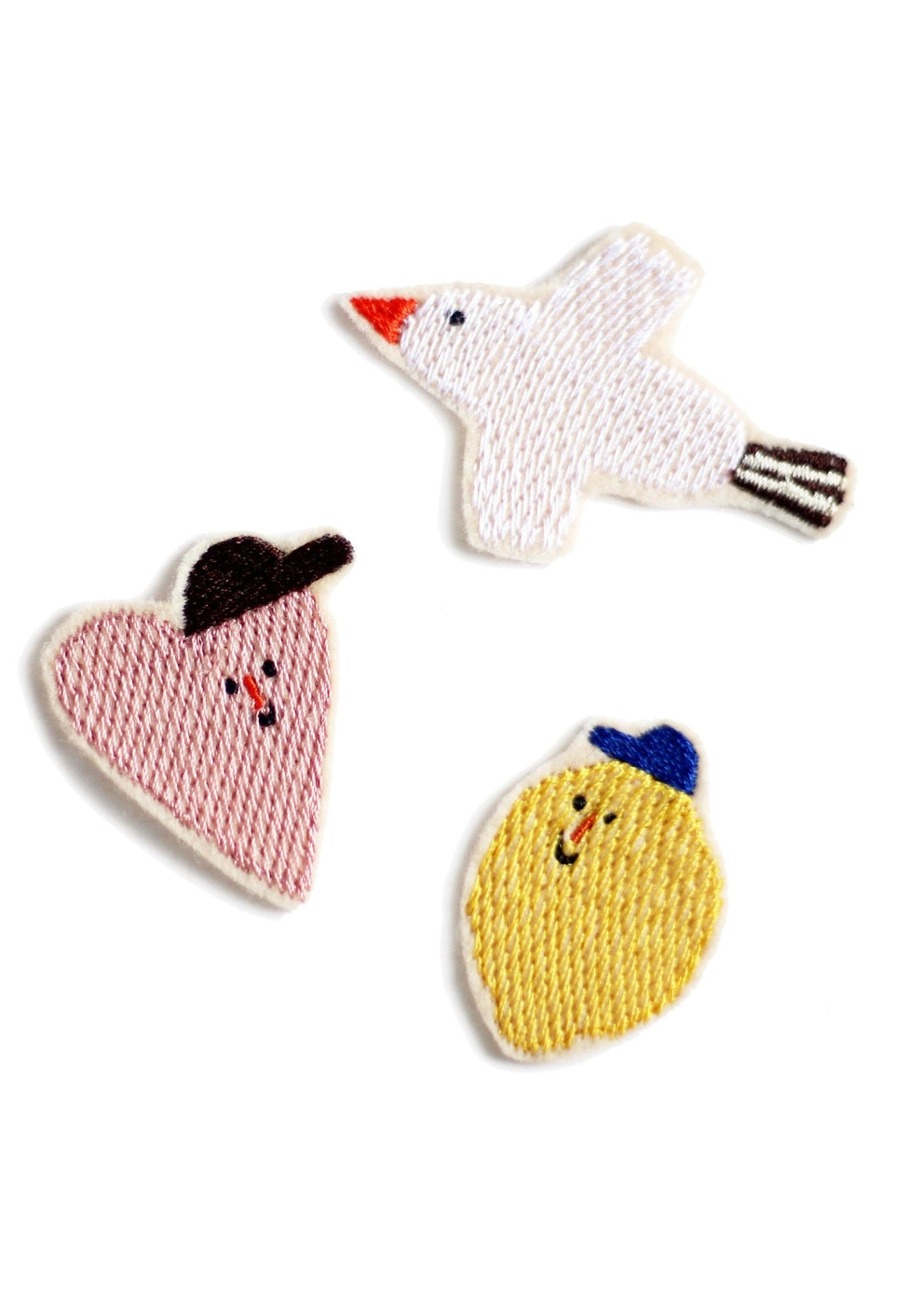 HALFBIRD Lemon, Heart & Bird Patch Set