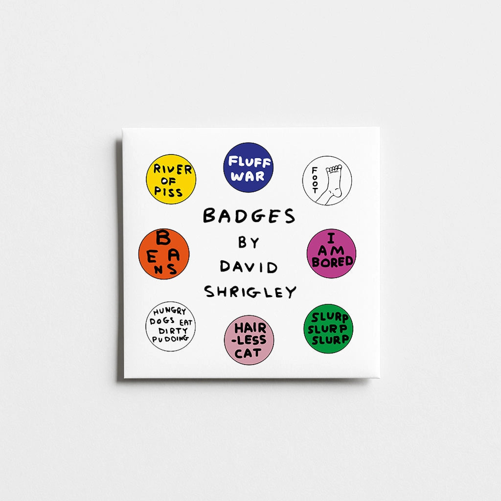 DAVID SHRIGLEY Badge Set 4