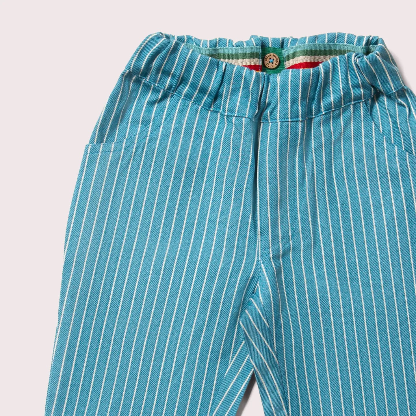 LITTLE GREEN RADICALS Horizon Blue Striped Trousers