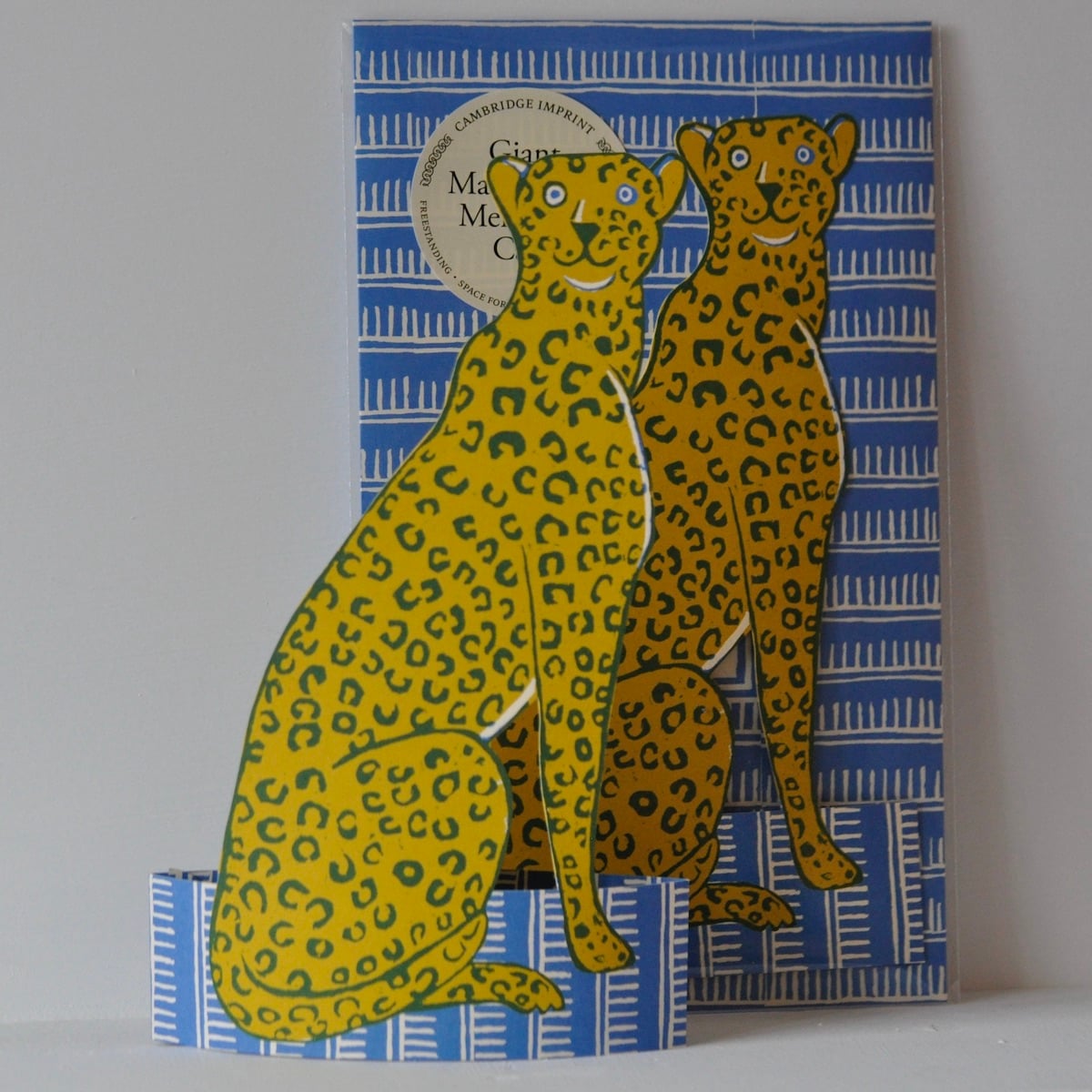 CAMBRIDGE IMPRINT Cheetah Mantlepiece Card