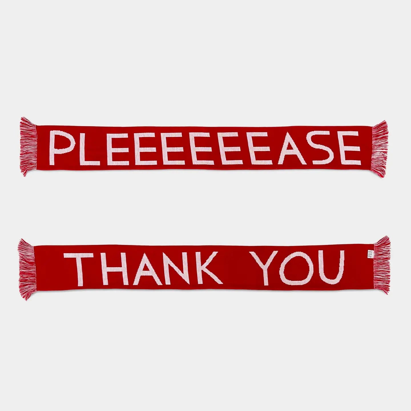 David Shrigley Red Please & Thank You Scarf