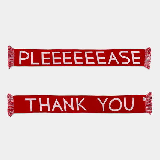 David Shrigley Red Please & Thank You Scarf