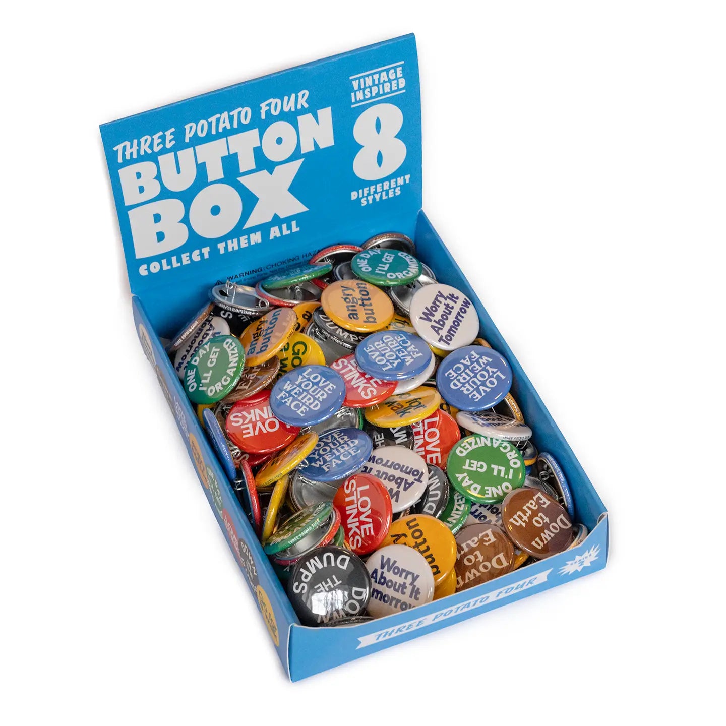 THREE POTATO FOUR Buttons (8 Options)