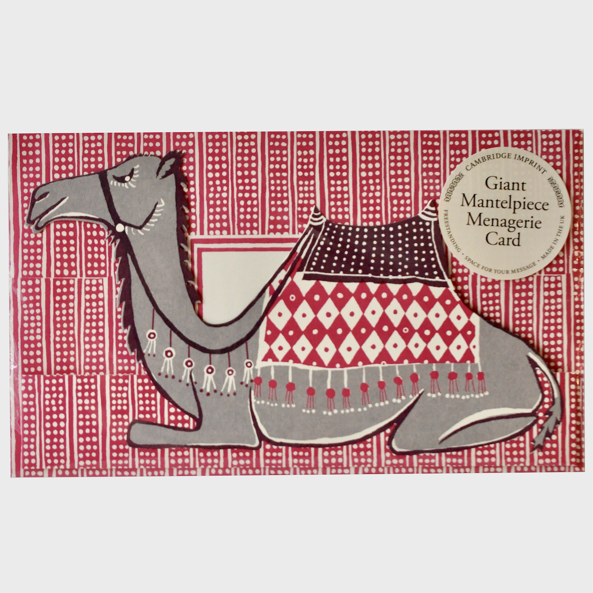 CAMBRIDGE IMPRINT Camel Mantlepiece Card