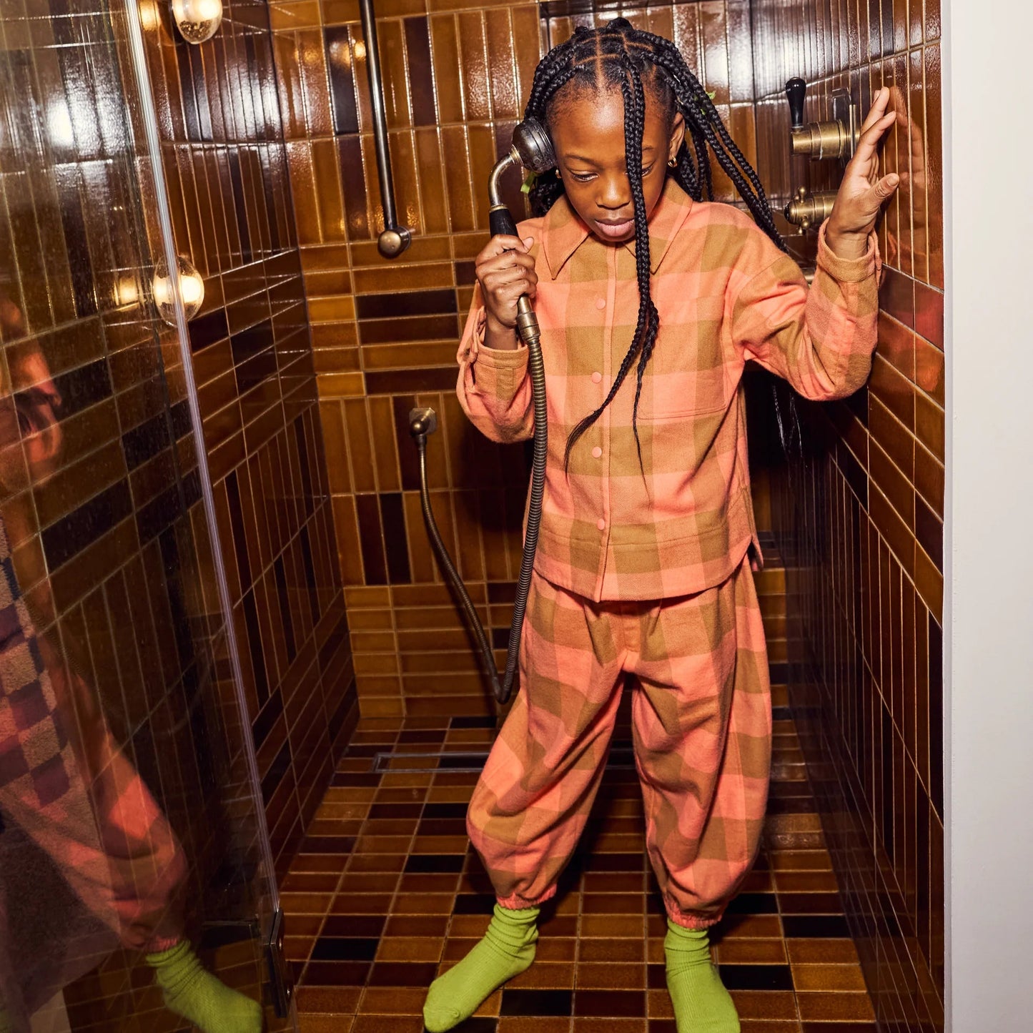 STUDIO KOTER Otis Flannel Check Joggers