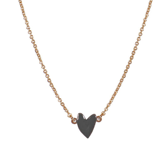 TITLEE Dark Grey Heart Necklace