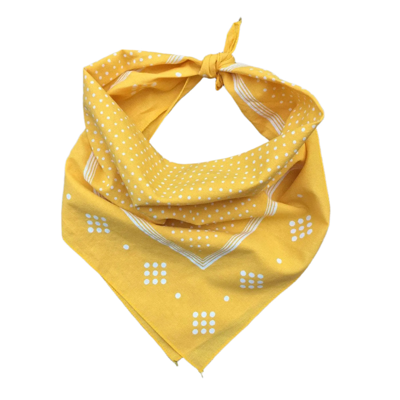 ABRACADANA Yellow Polka Dot Bandana