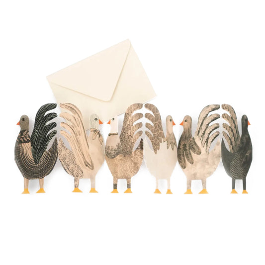 HADLEY PAPER GOODS Chickens Concertina Card