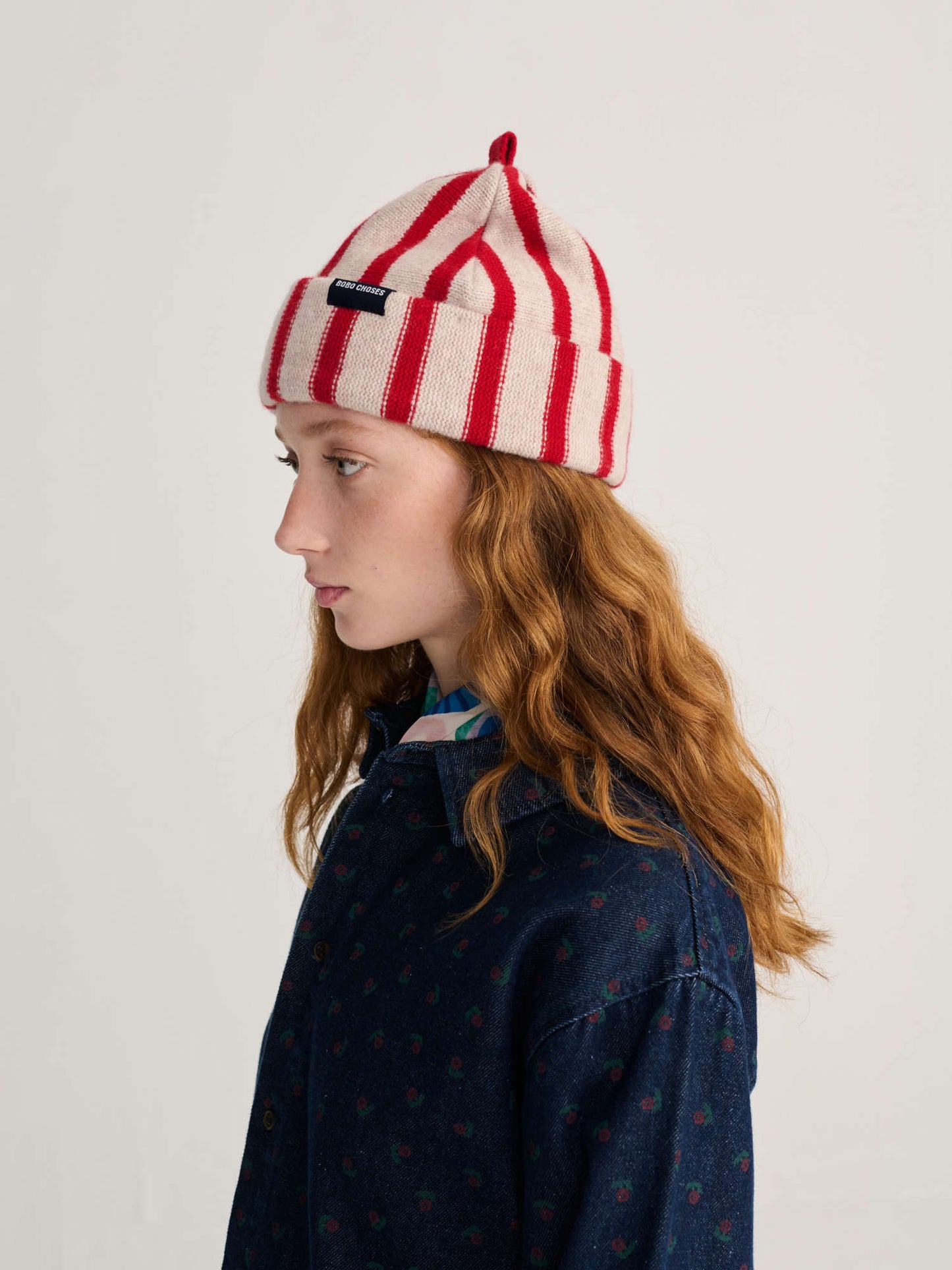 BOBO CHOSES Merino Wool Striped Beanie