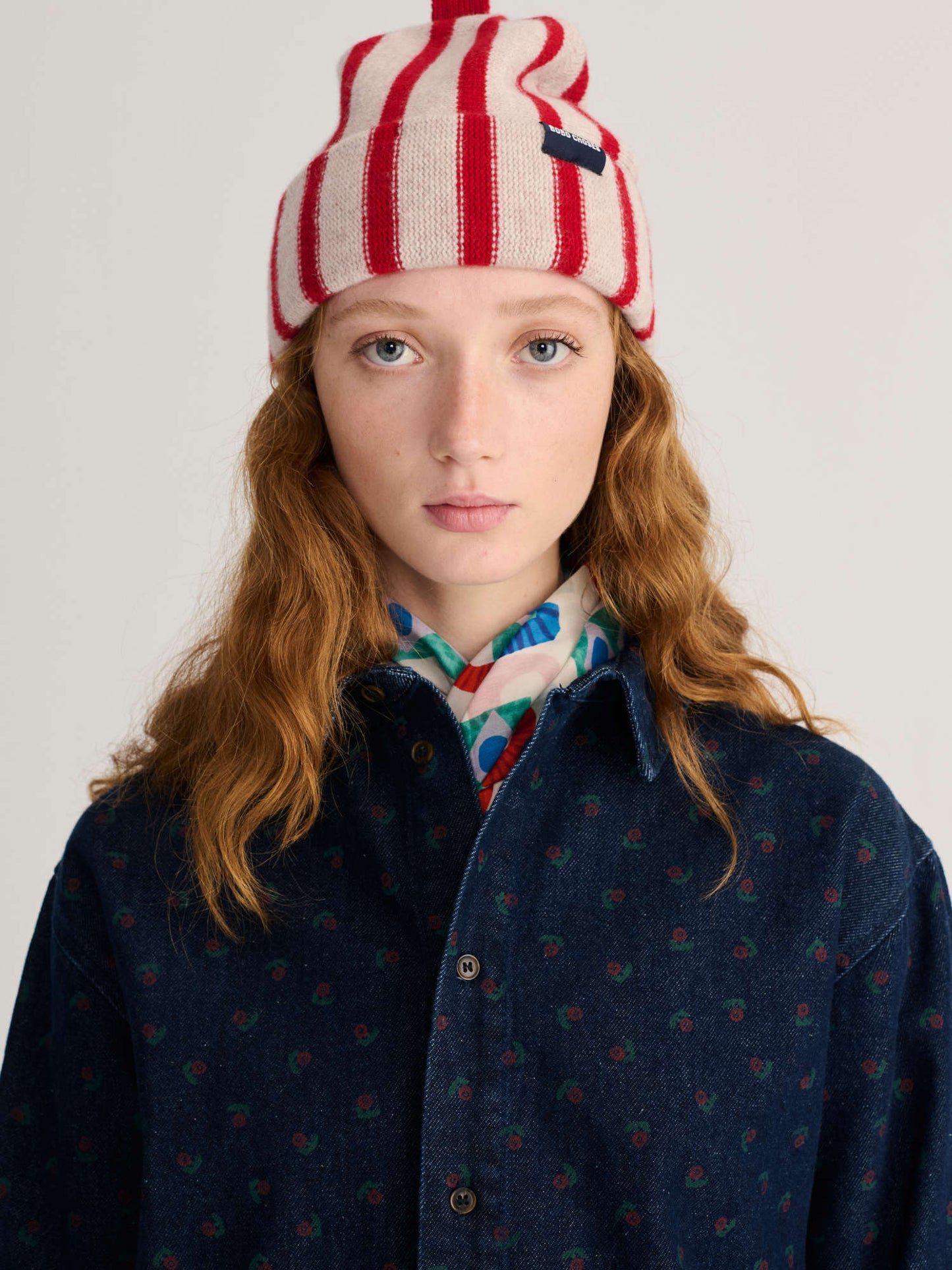 BOBO CHOSES Merino Wool Striped Beanie