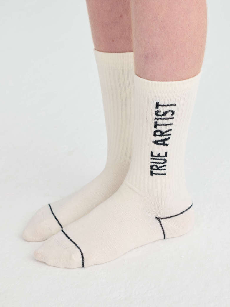 TRUE ARTIST Socks Nº03 Ivory White