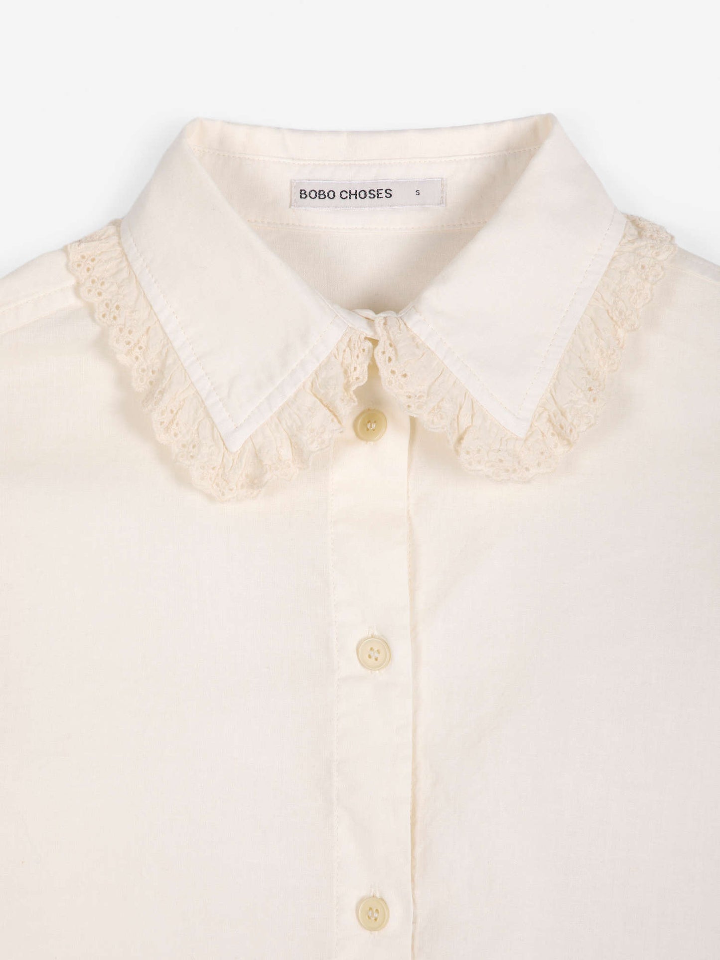 BOBO CHOSES Lace Poplin Shirt