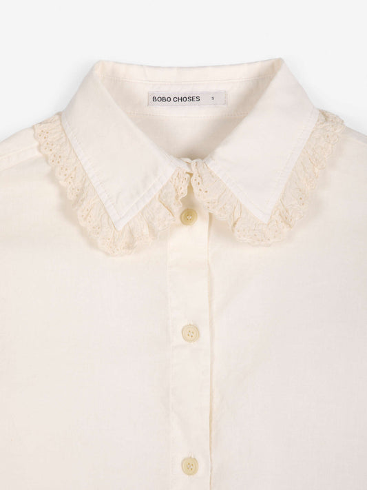 BOBO CHOSES Lace Poplin Shirt