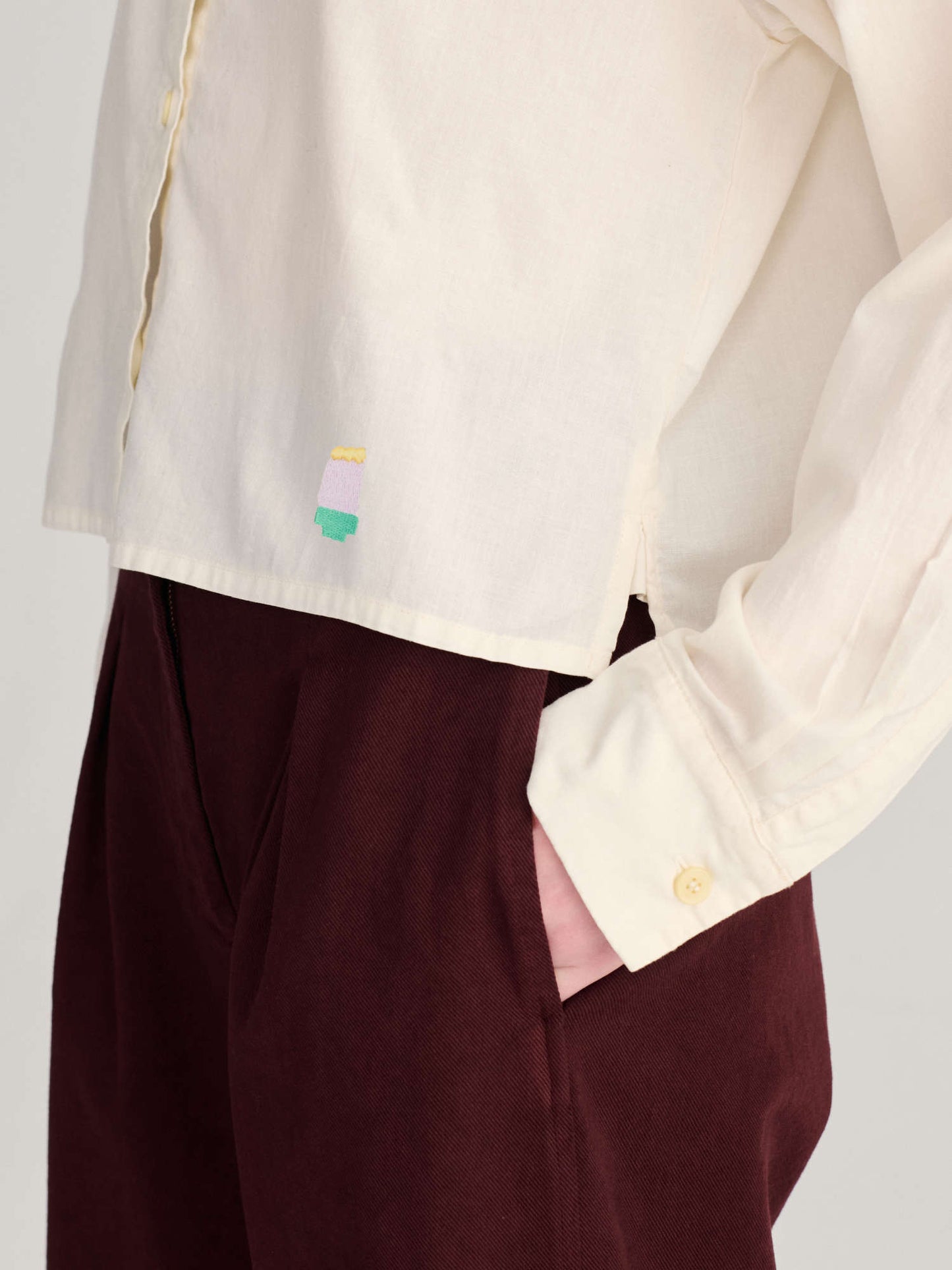BOBO CHOSES Twill Wide Leg Pants
