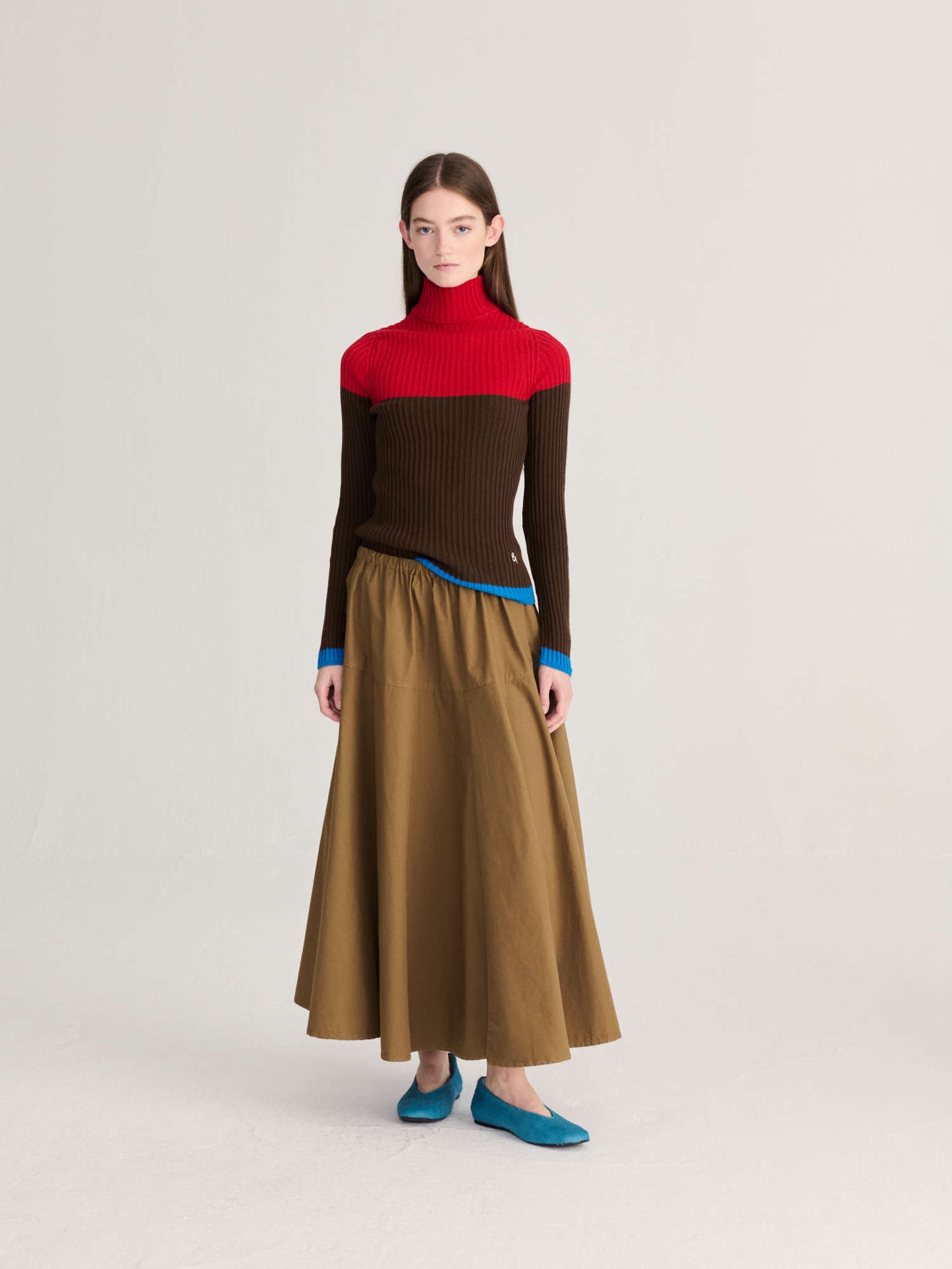BOBO CHOSES Colour Block Turtleneck Jumper
