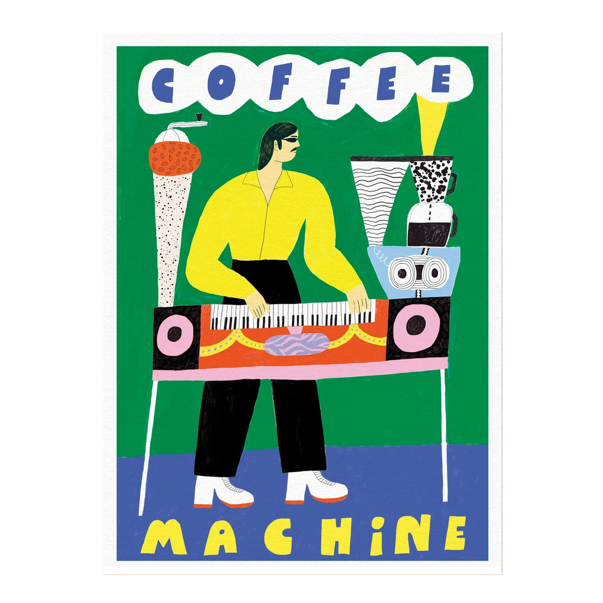DANS LES DENTS Coffee Machine Print