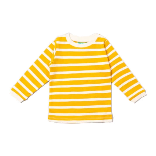 LITTLE GREEN RADICALS Gold Striped Long Sleeve T-Shirt