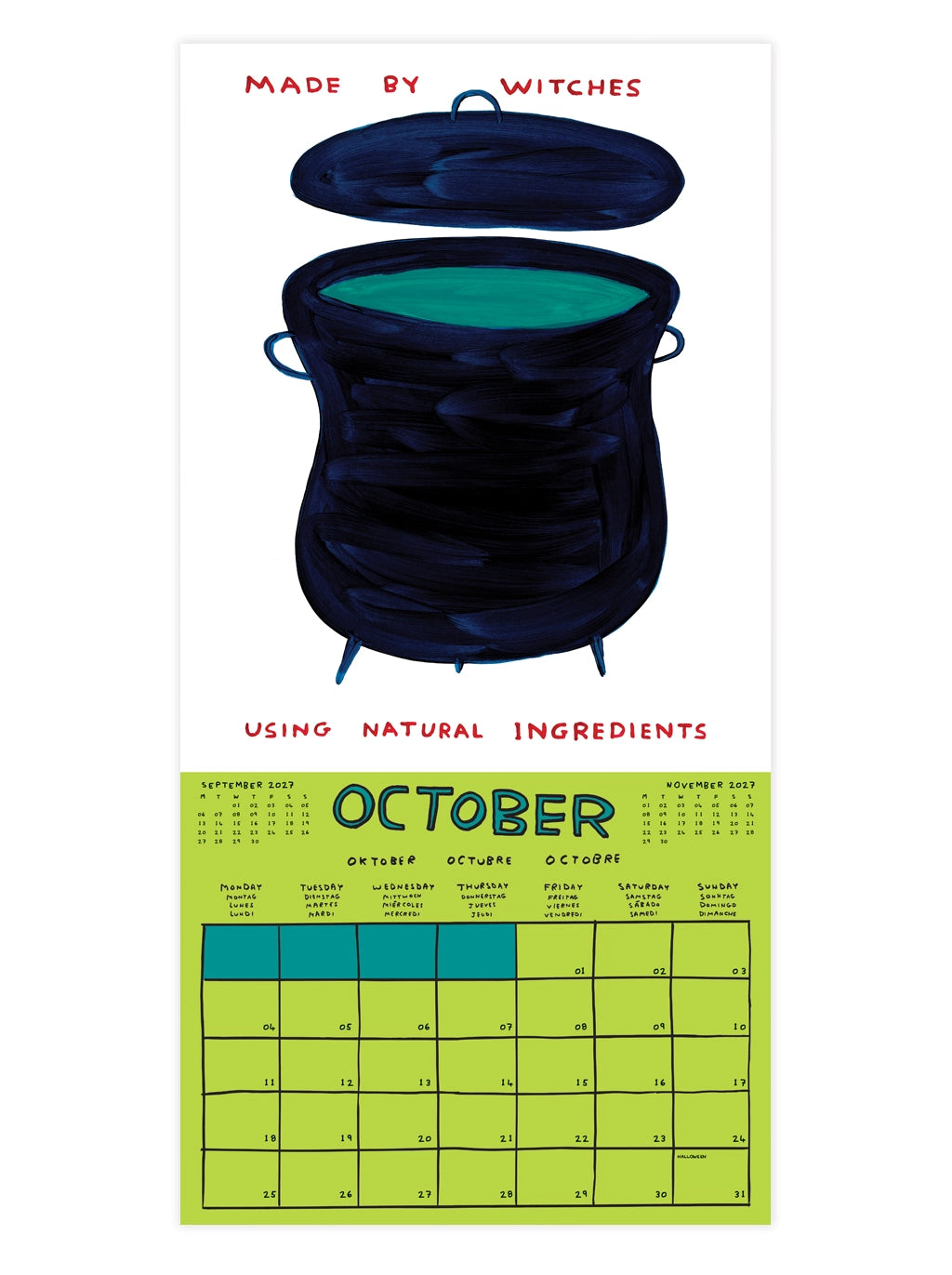 DAVID SHRIGLEY Official 2027 Wall Calendar