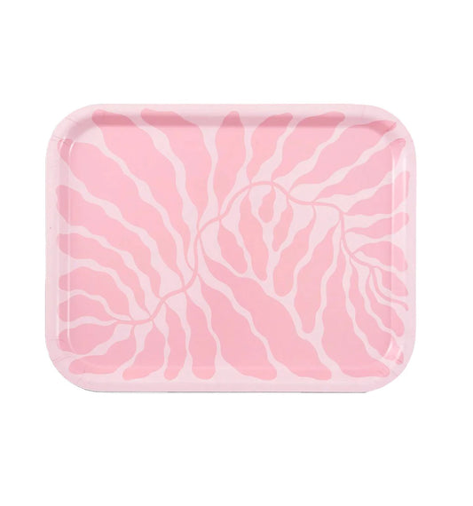 LINNEA ANDERSSON Pink Leaves Tray