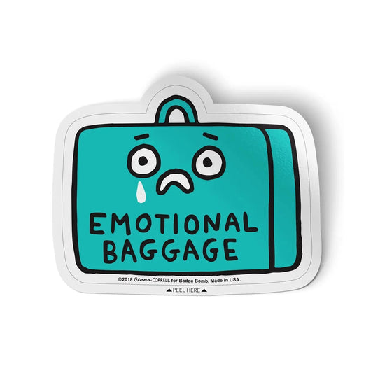 GEMMA CORRELL Emotional Baggage Sticker