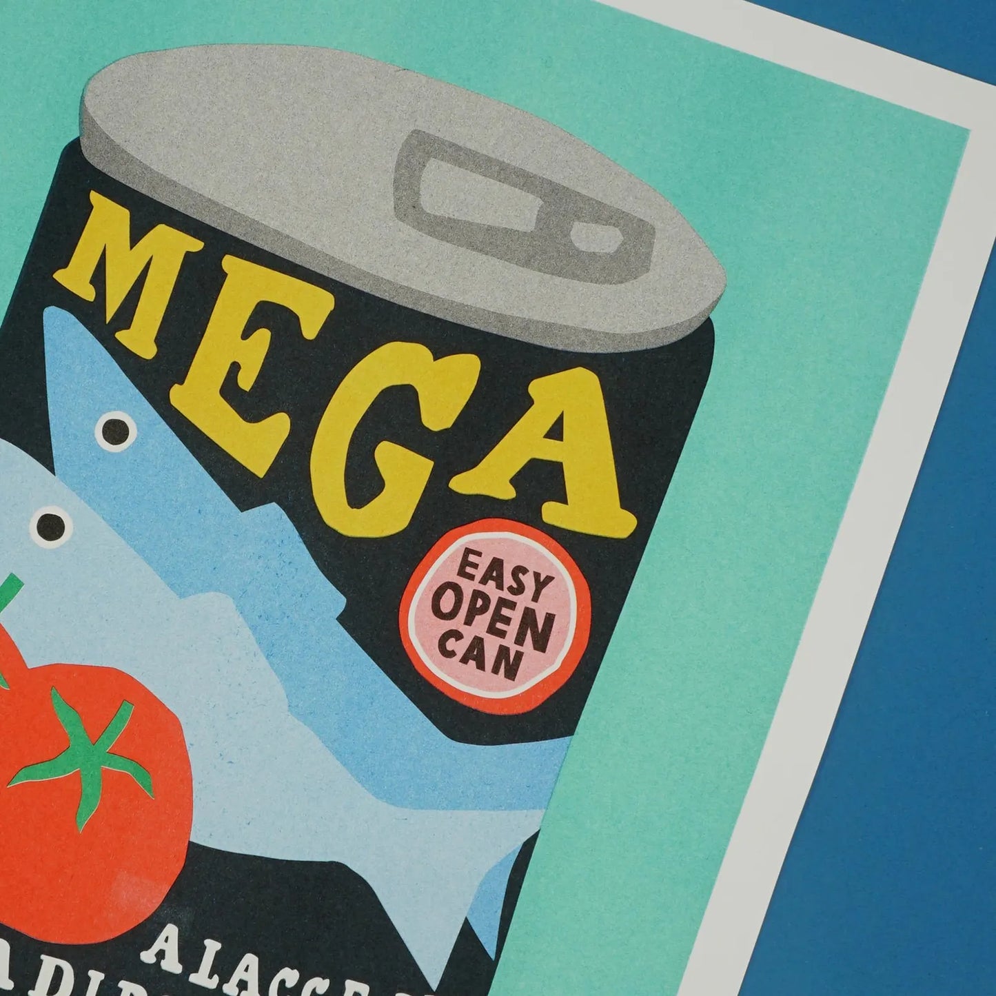 WE ARE OUT OF OFFICE A3 Mega Fish Risograph Print