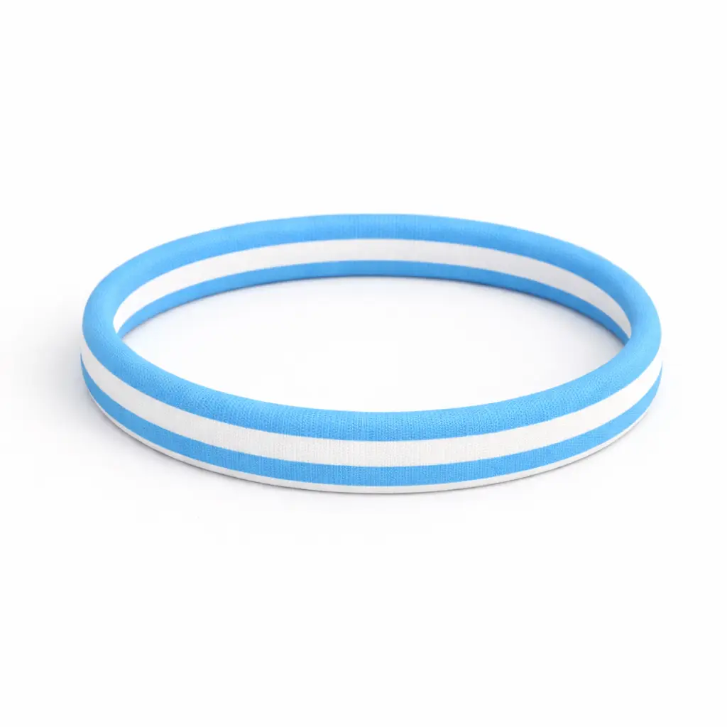 HERR & FRAU HEMPEL White & Blue Hair Elastic