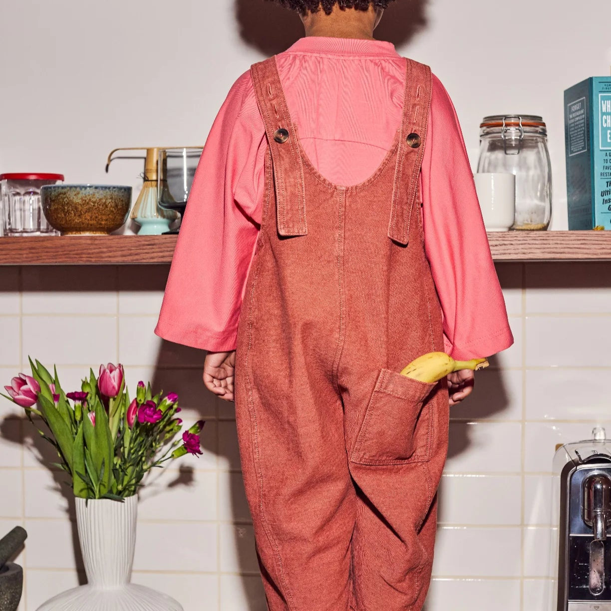 STUDIO KOTER Kai Coral Denim Dungarees