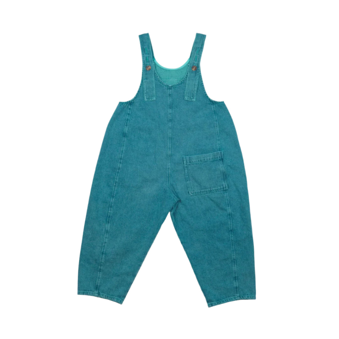 STUDIO KOTER Kai Turquoise Denim Dungarees