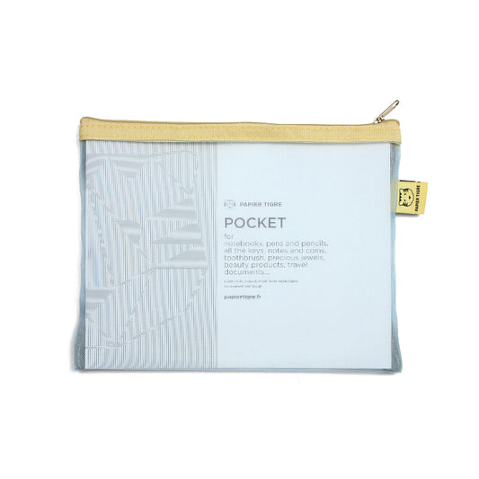 PAPIER TIGRE Mesh Pouch Light Blue