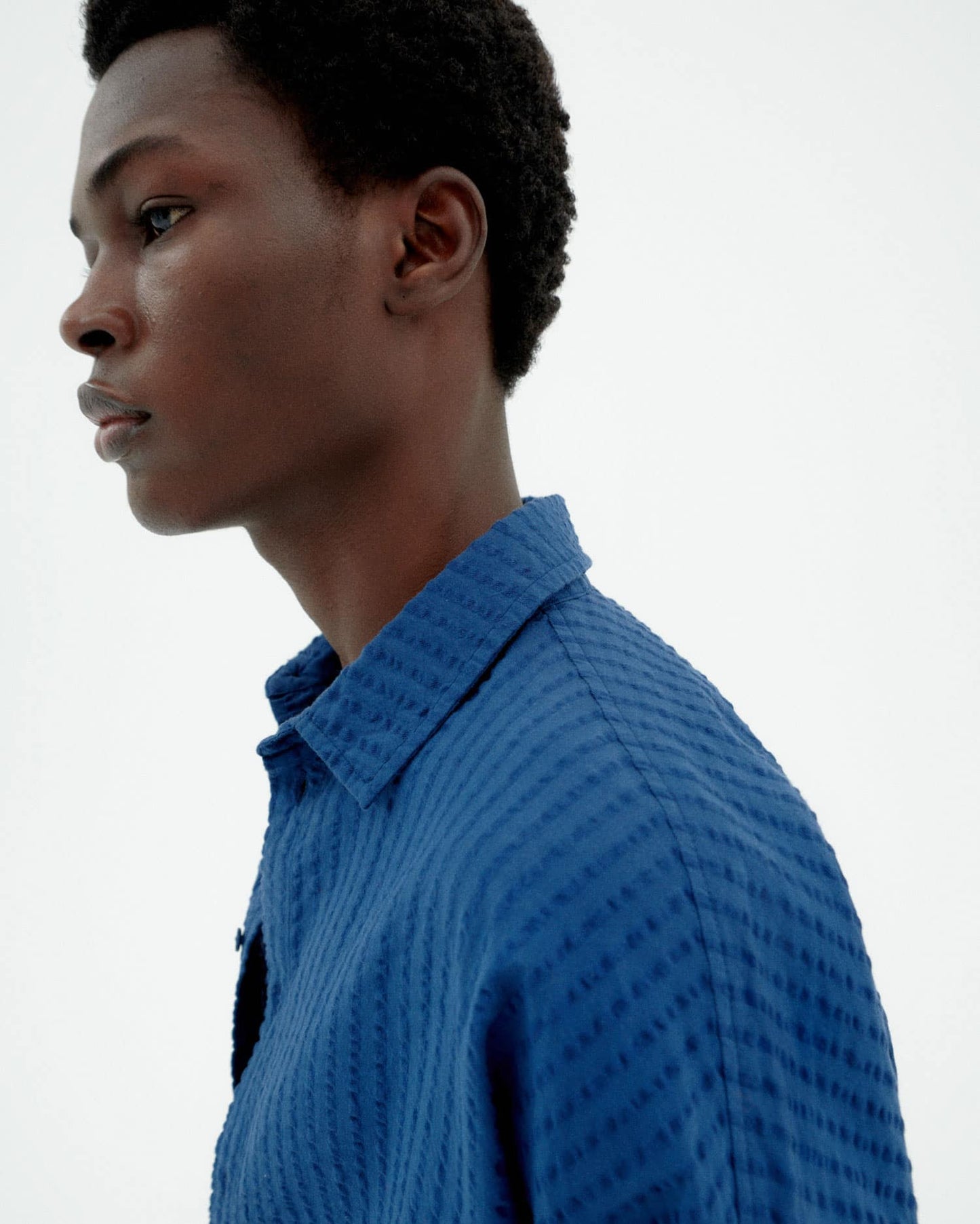 THINKING MU Seersucker Haru shirt