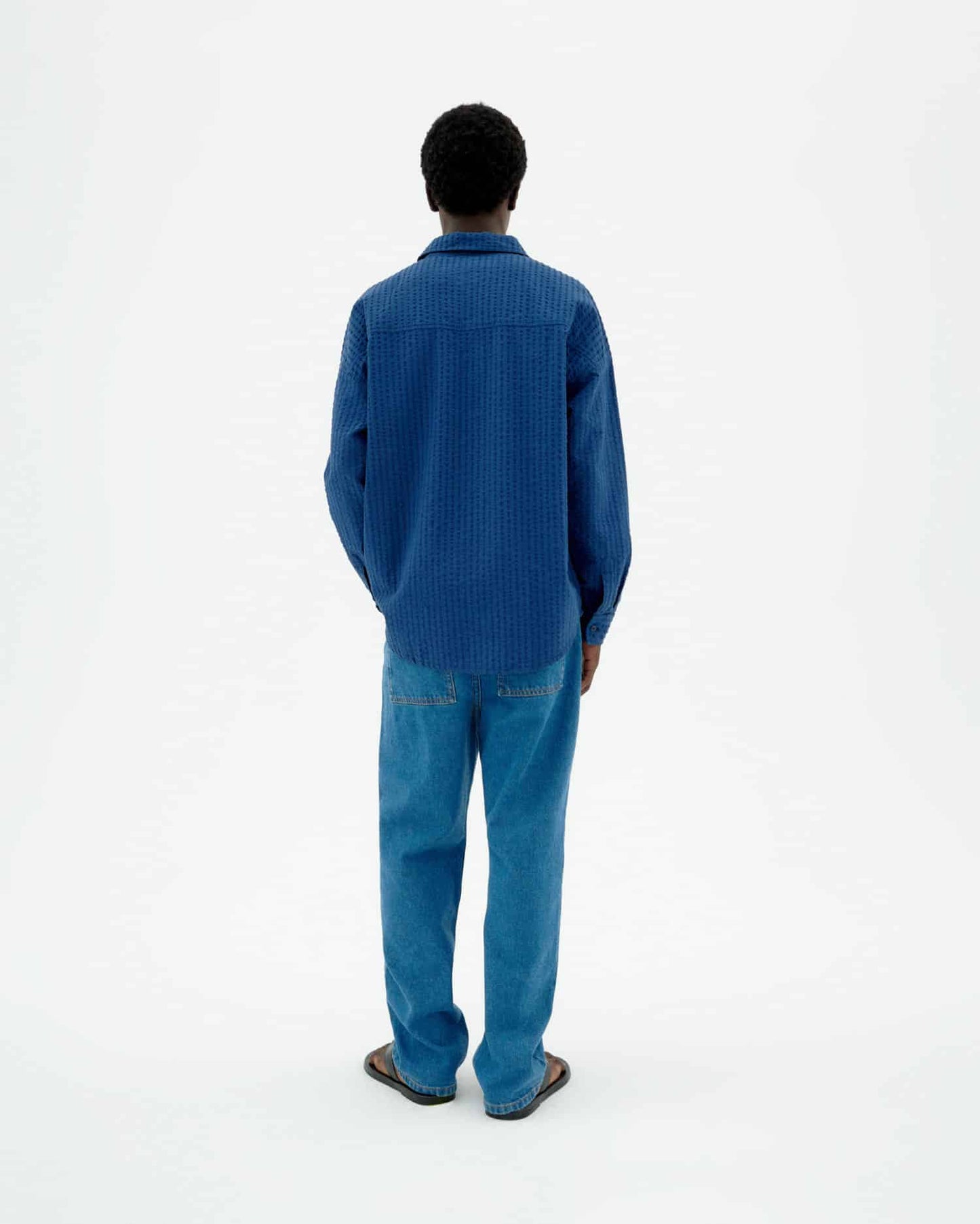 THINKING MU Seersucker Haru shirt