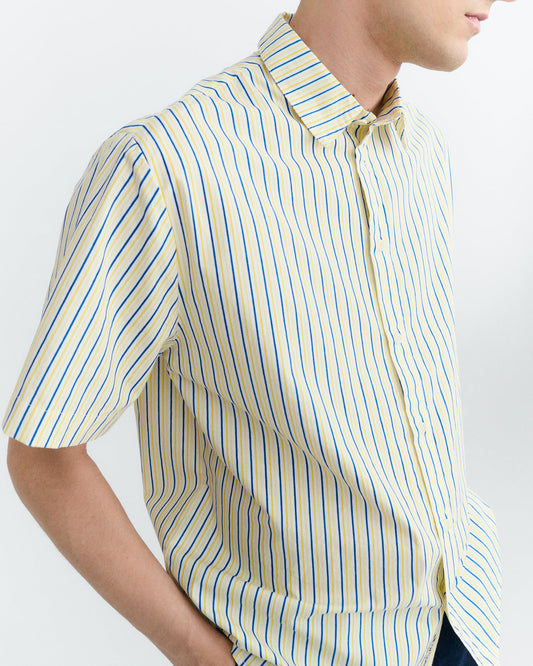 THINKING MU Colliure Stripes Paddy Shirt