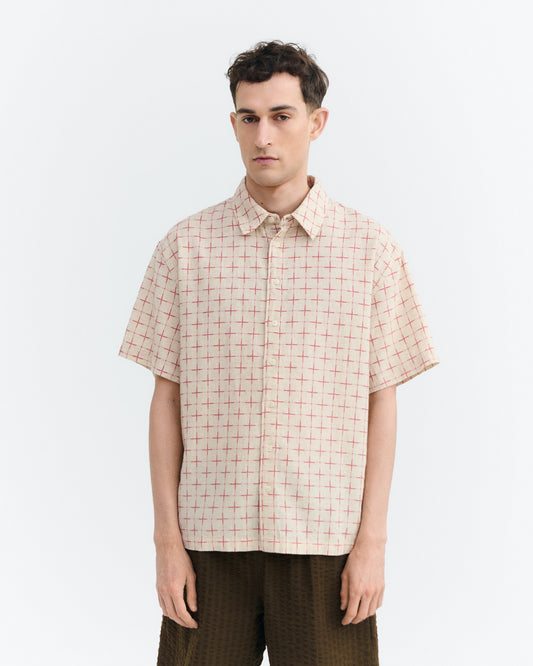 THINKING MU Lattice Kurtis Shirt