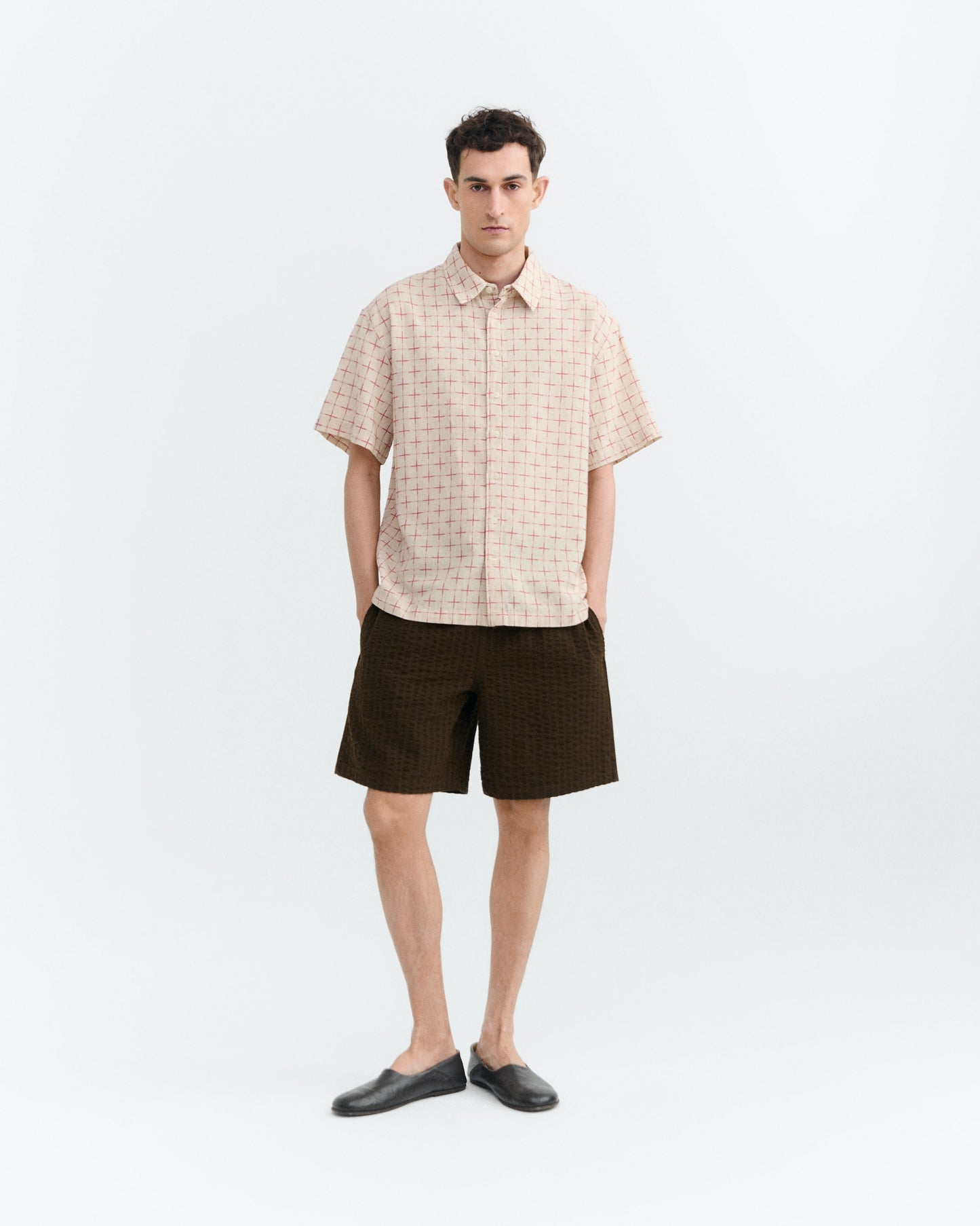 THINKING MU Lattice Kurtis Shirt